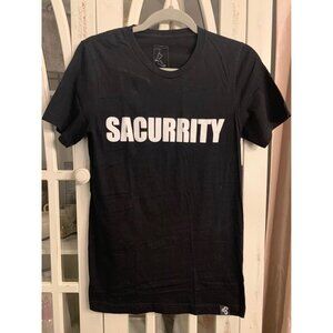 Anjelah Johnson SACURRITY black shirt, size women’s small (bin E)